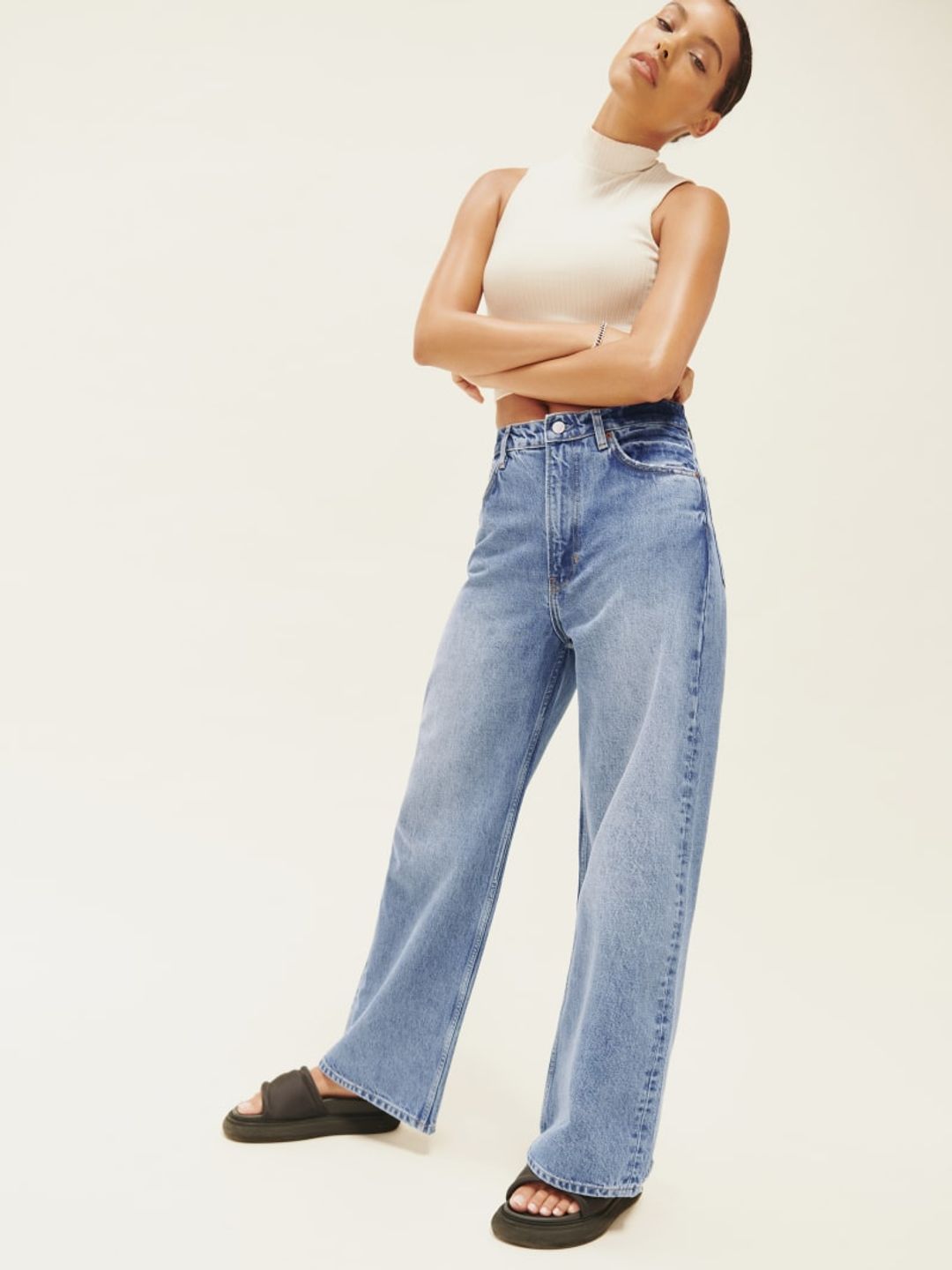 Wilder High Rise Wide Leg Cropped Jeans #2