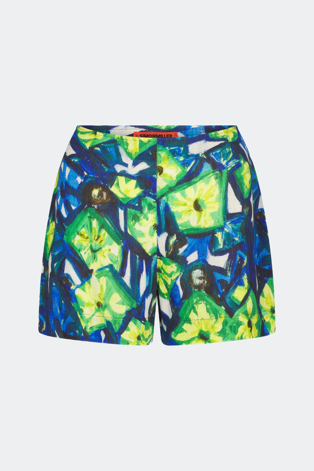 Mina Linen Short in Abstract Floral