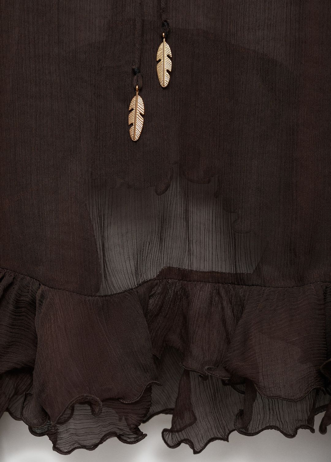 Chiffon crop blouse with ruffles #6