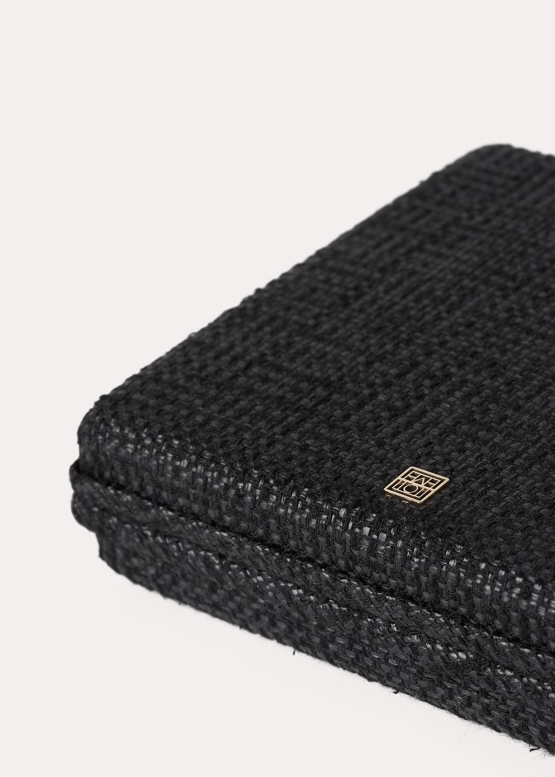 Raffia clutch black #7