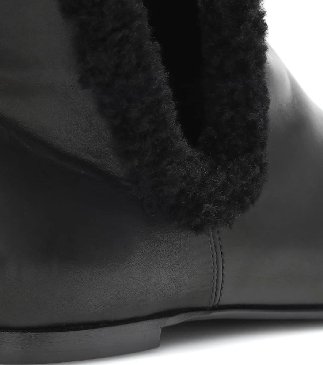 Eros Shearling-trimmed Leather Ankle Boots In Black #7