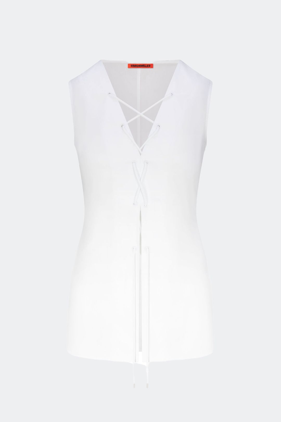 Lacey Poplin Tie Top in Macadamia