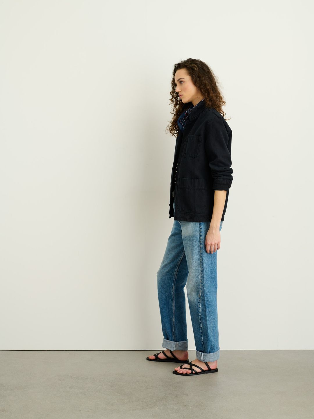 Britt Work Jacket in Recycled Denim #5