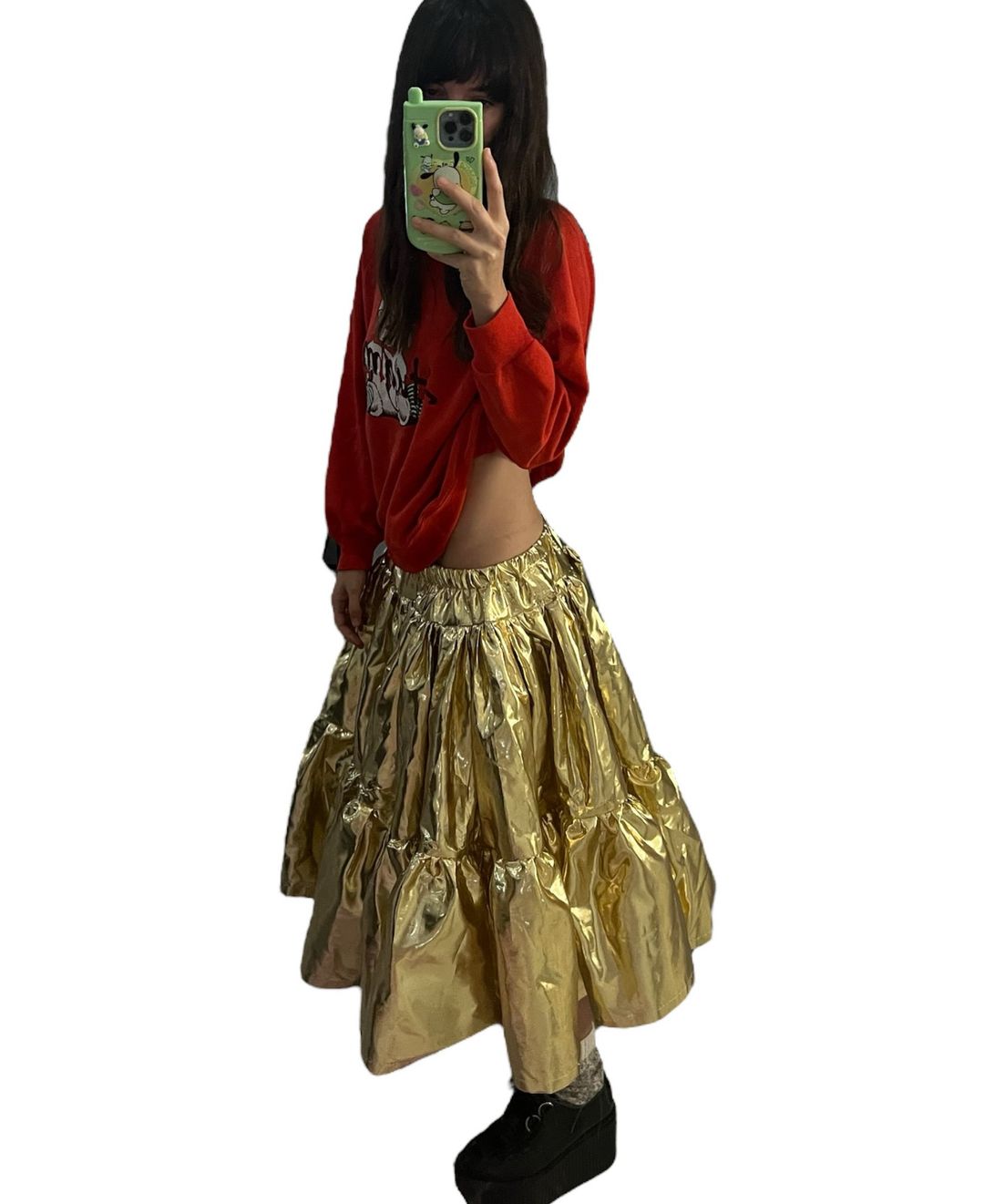 The Vivienne skirt in gold lam #3