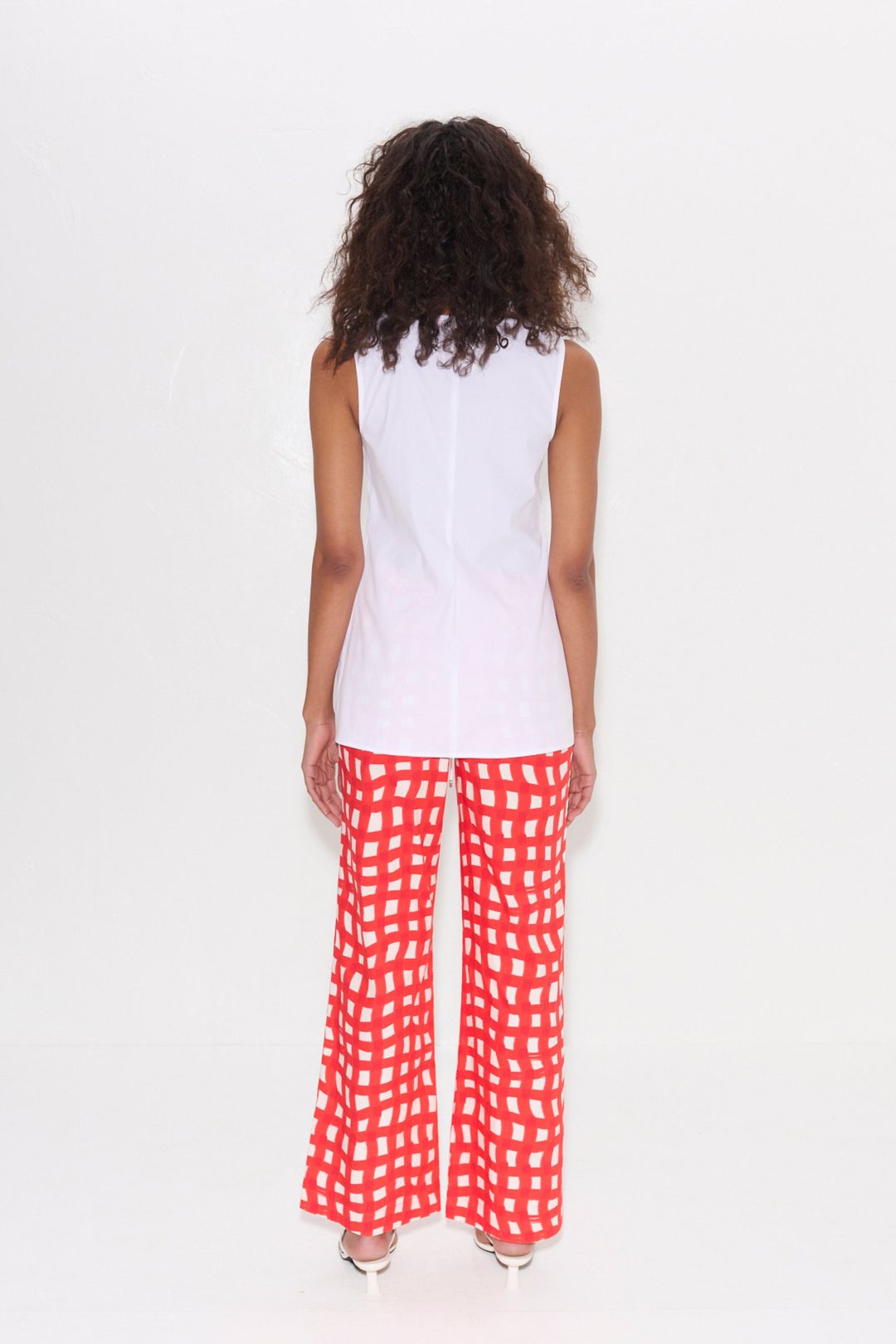 Lacey Poplin Tie Top in Macadamia #5