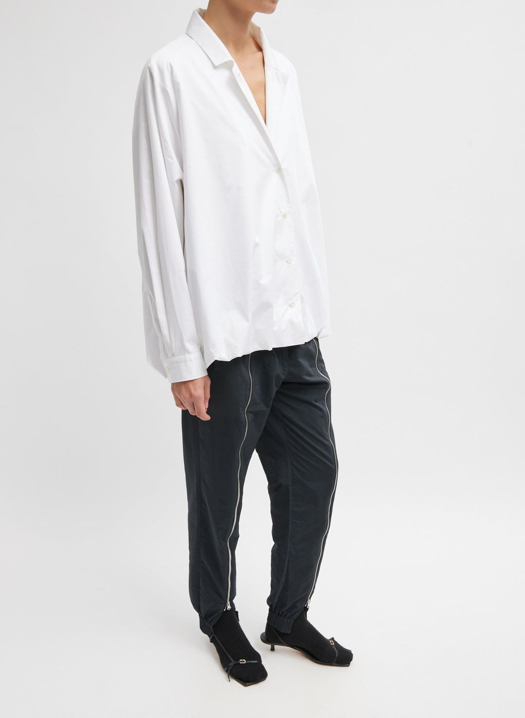 Eco Poplin Bubble Hem Shirt Jacket #4