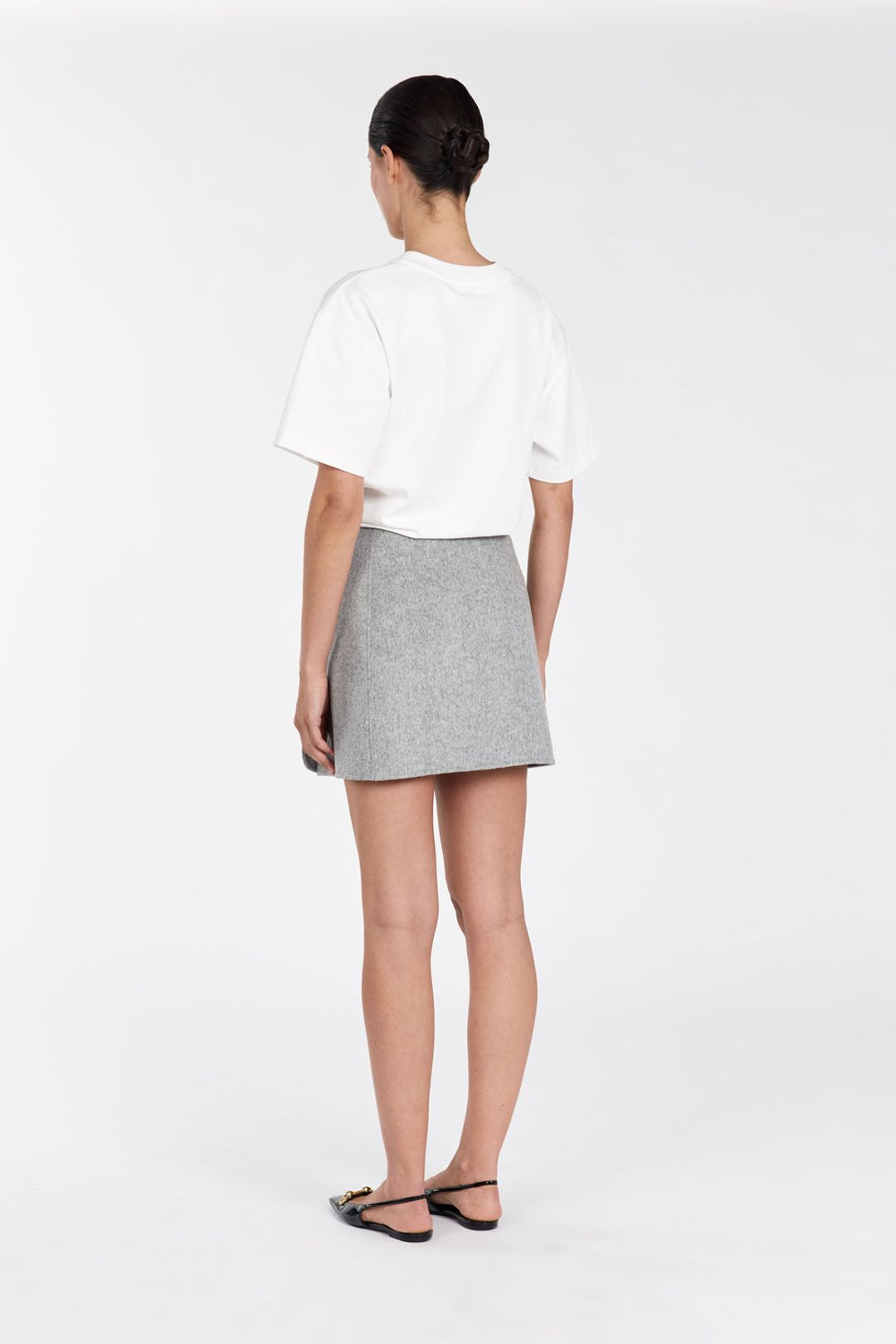 JERI SILVER WOOL MINI SKIRT #6