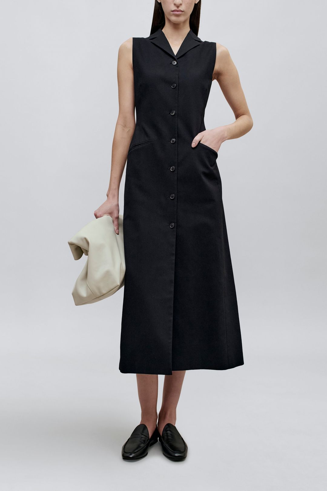 Holland Dress in Stretch Suiting