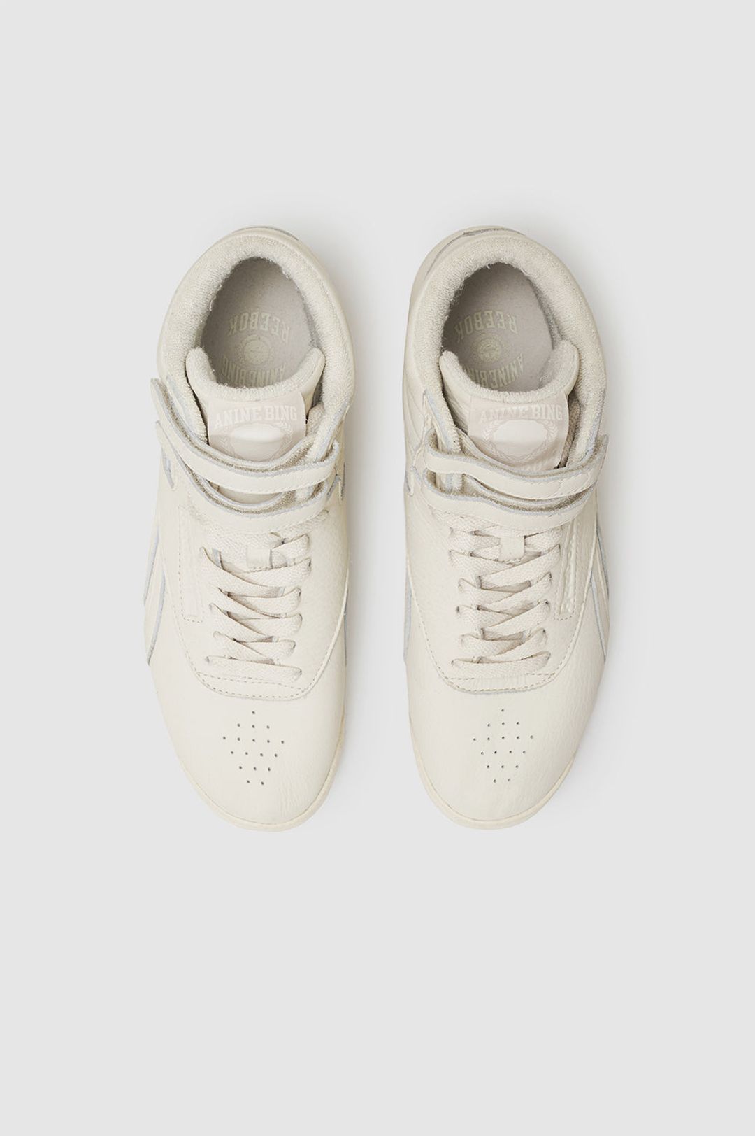 Reebok x ANINE BING Freestyle Hi Shoes - Bone White #4