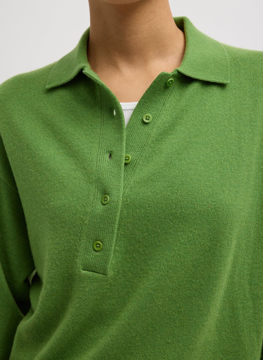 Washable Cashmere Oversized Easy Polo #5