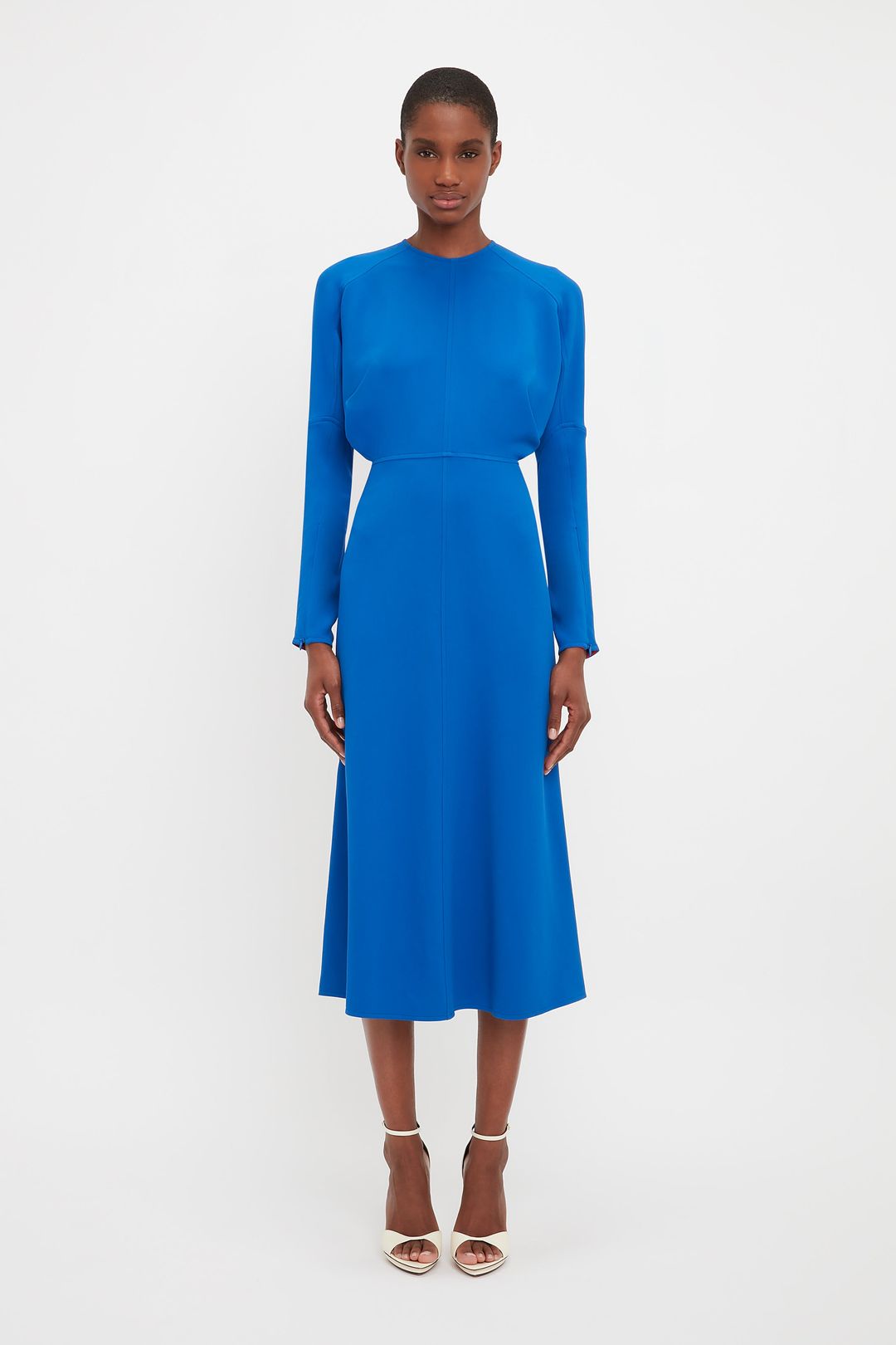Dolman Midi Dress In Bright Blue
