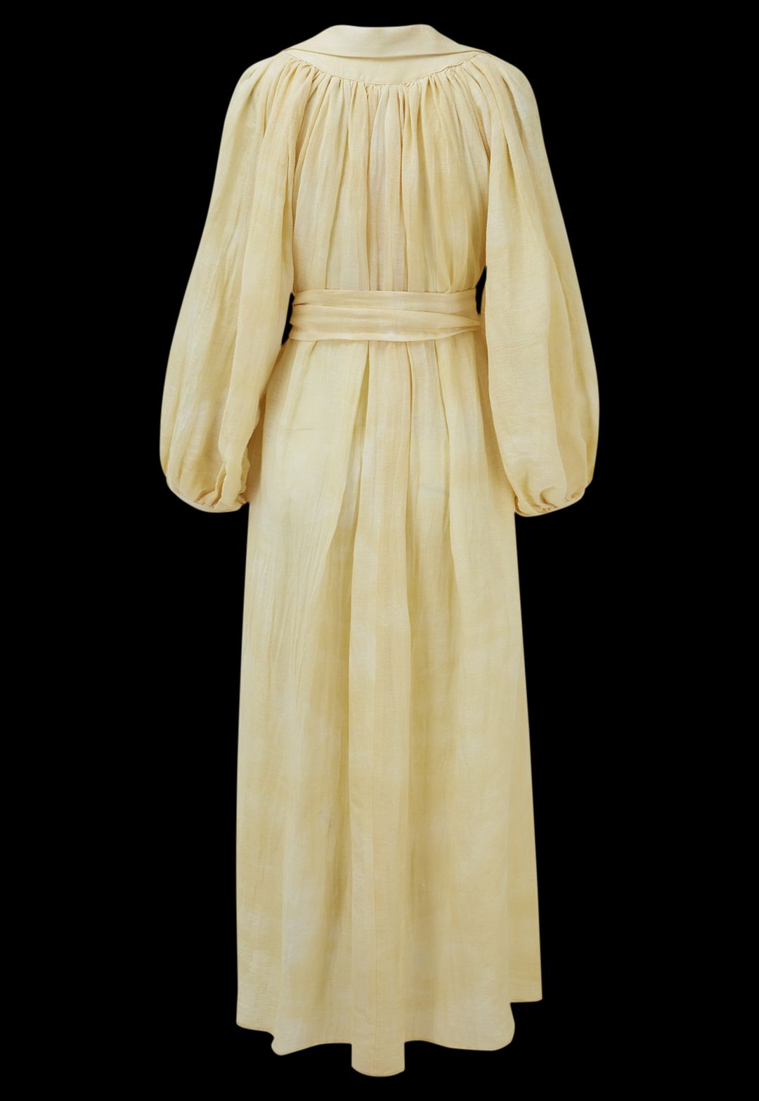 POET BUTTER YELLOW TIE DYE COTTON DRESS