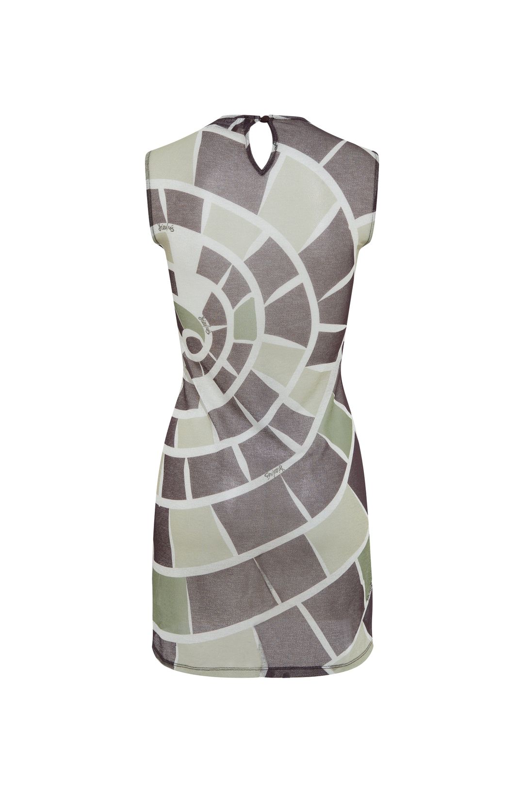 PERE - Kaleidoscope printed v-neck mini dress #4