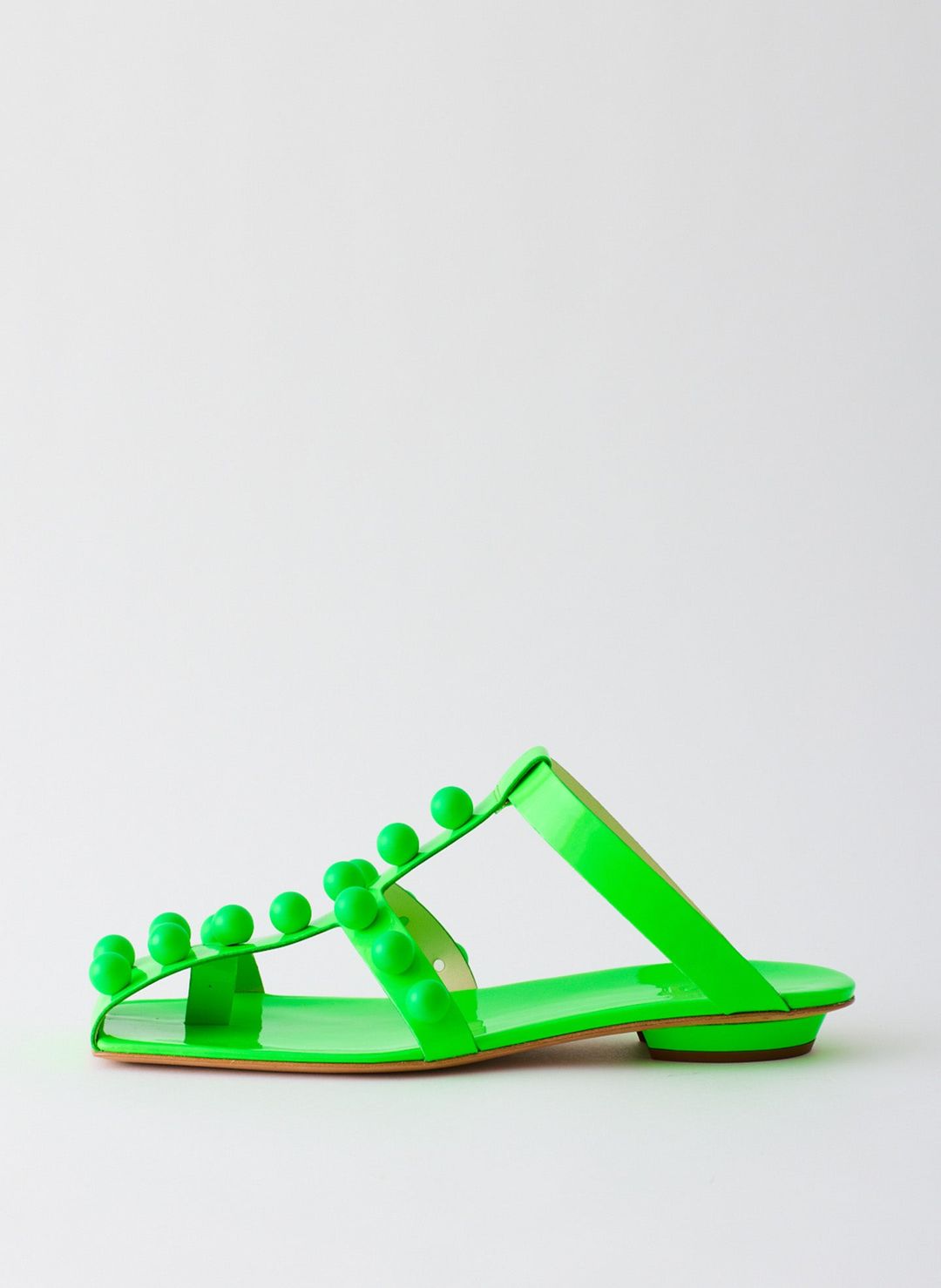 Dex Studded Neon Patent Sandal #2