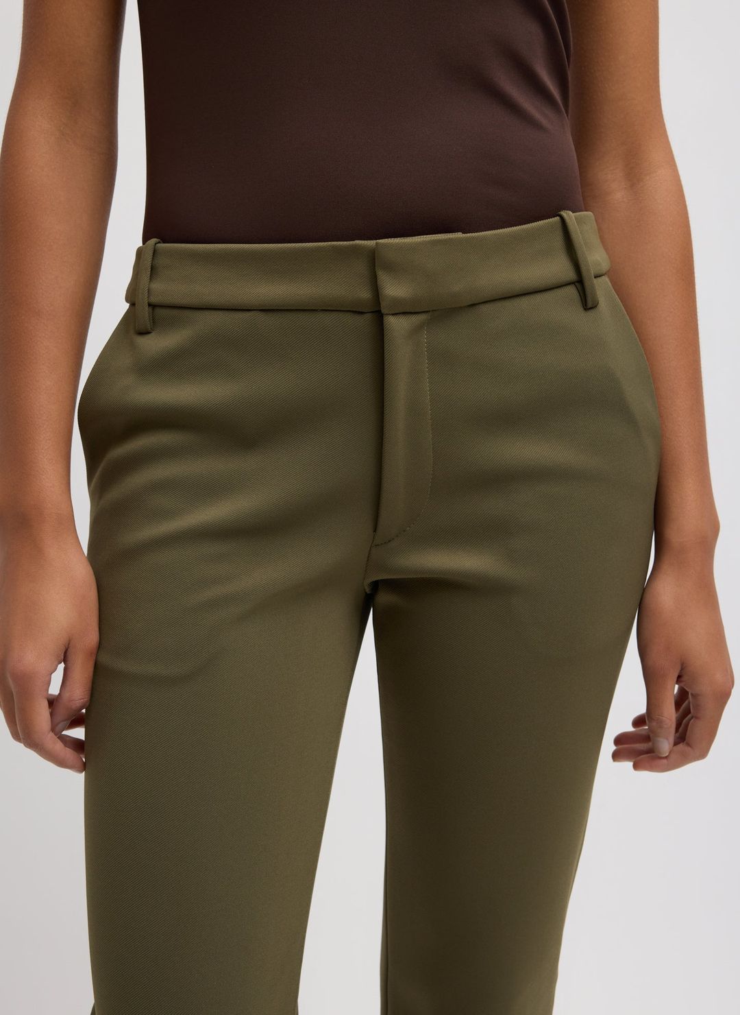 Spring Bonded Twill Elfie Trousers With Slits #6