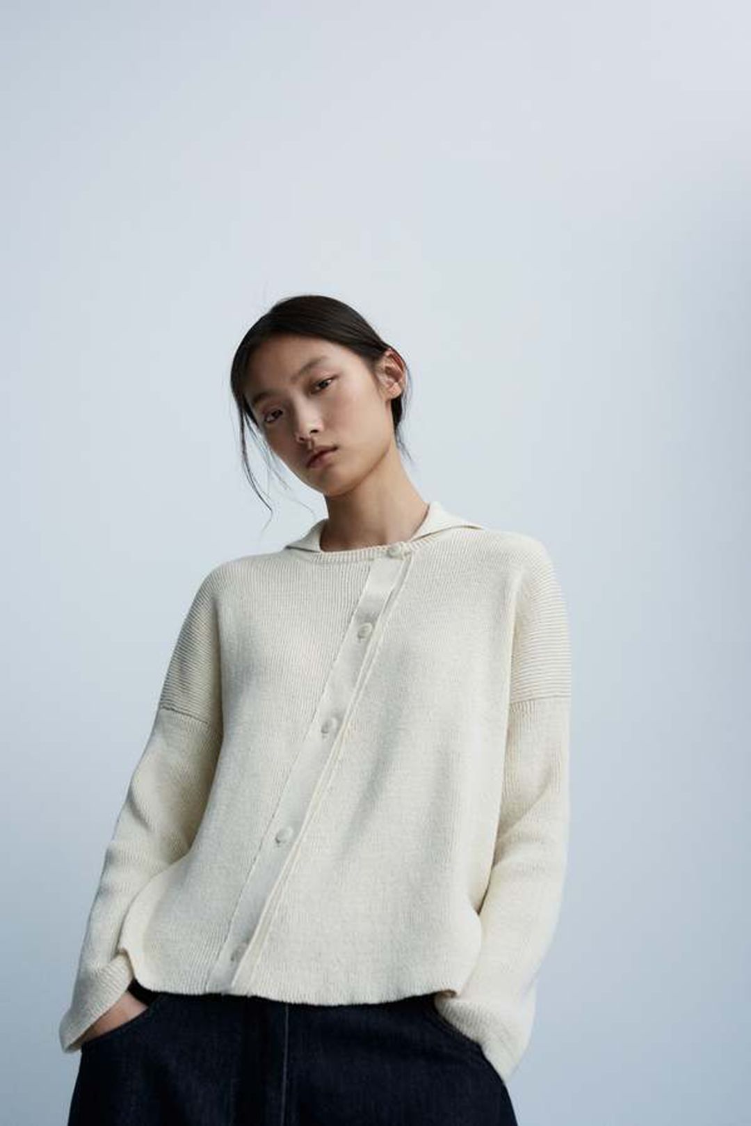 Cotton Cardigan - Natural on Garmentory