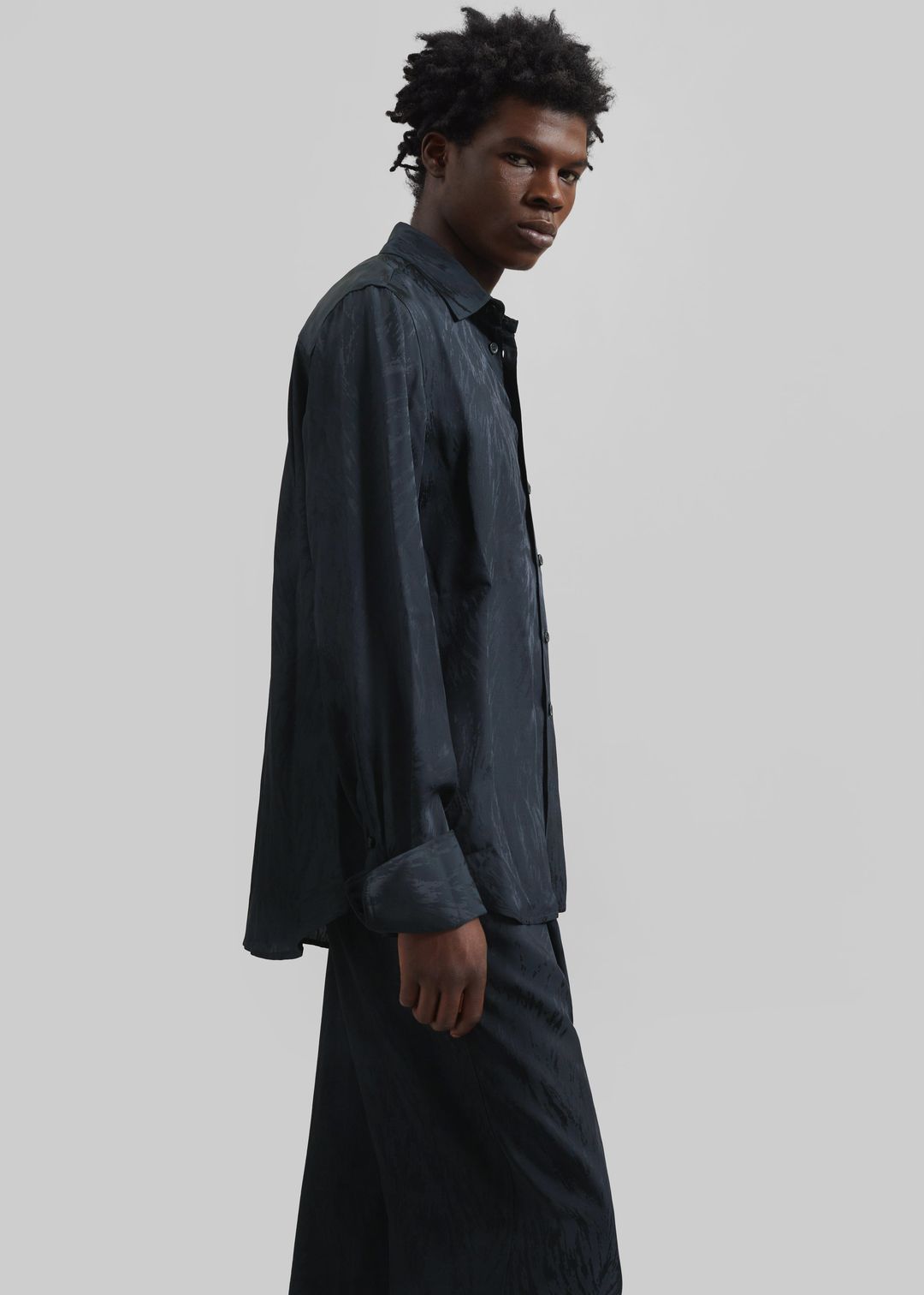 Louis Gabriel Nouchi Shirt With Musketeer Cuffs - Dark Night Fur #5