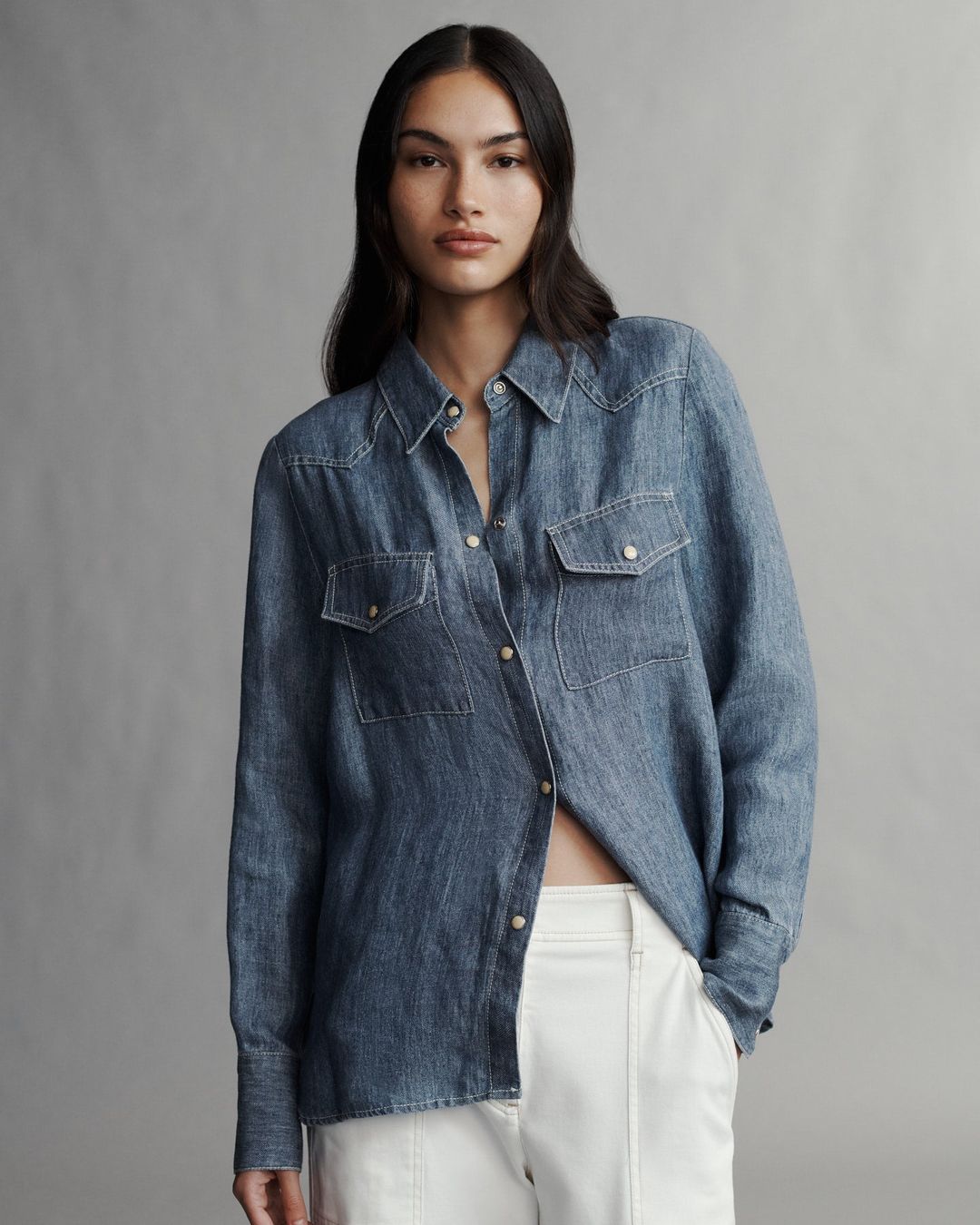 Rancher's Daughter shirt in hemp denim