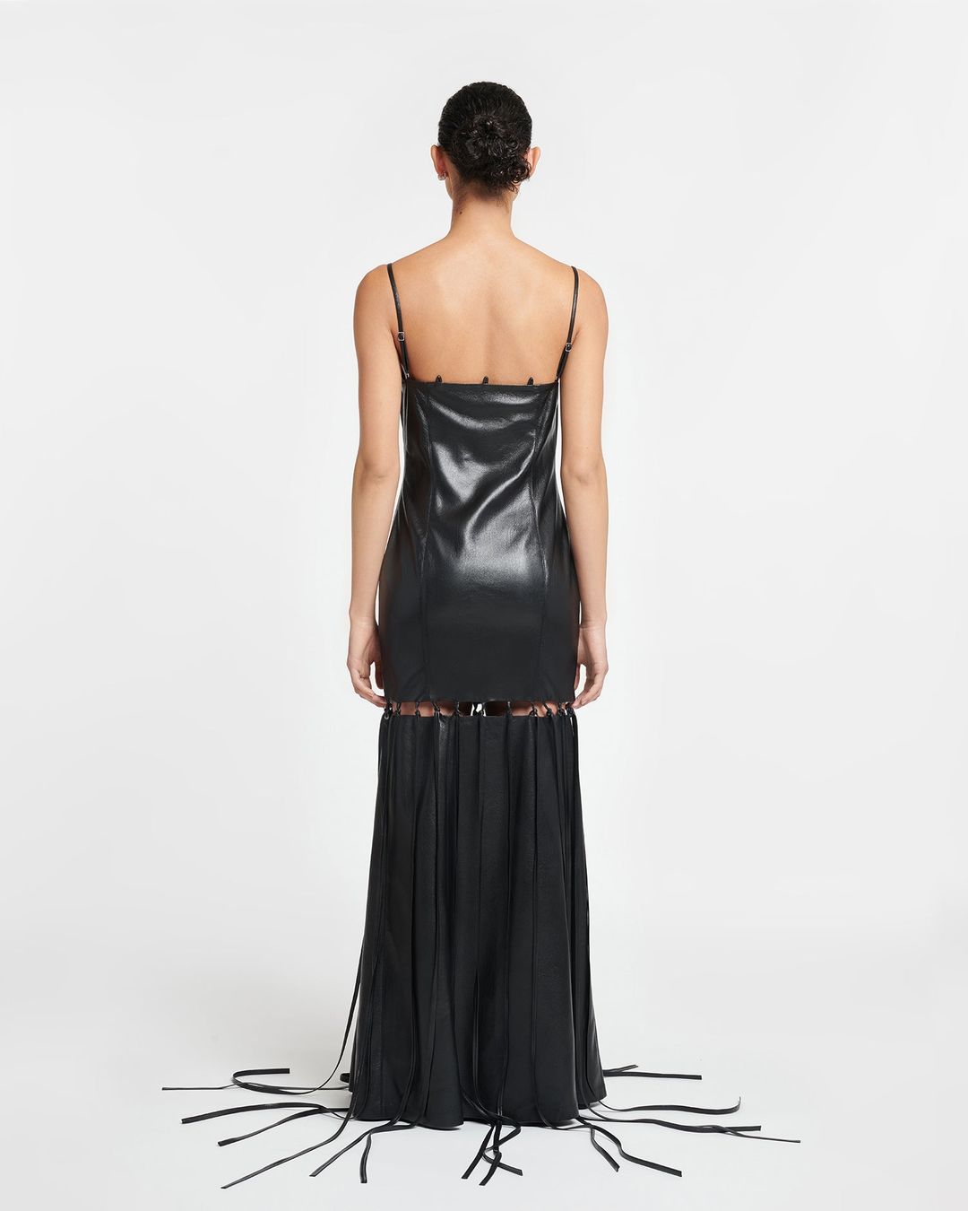 Clary - Okobor™ Alt-Leather Maxi Dress - Black #6