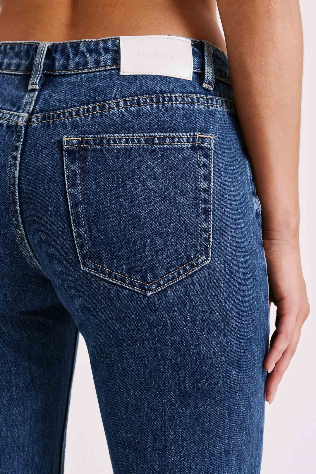 Stephy Low Rise Straight Leg Denim Jean - Dark Blue #10