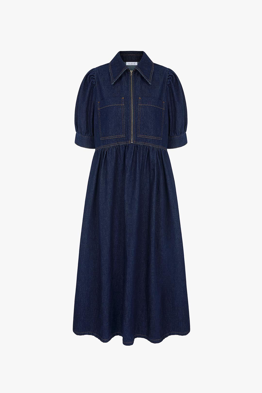 Gabriella Short Sleeve Zip Midi Dress #14
