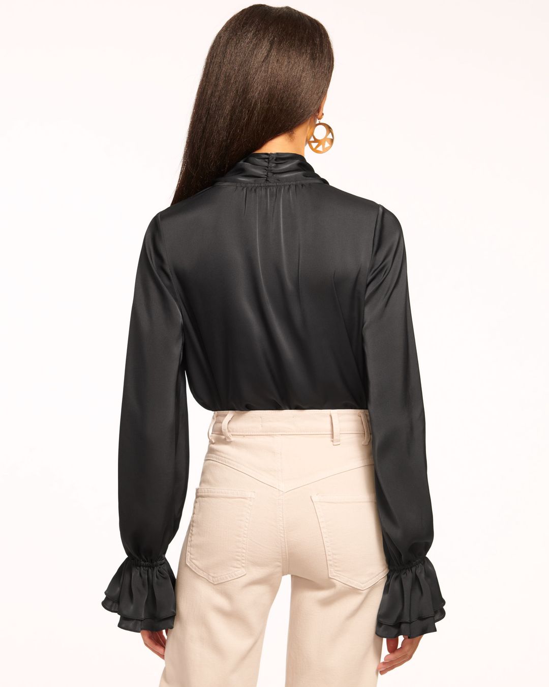 Tammy Tie-Front V-Neck Blouse #3