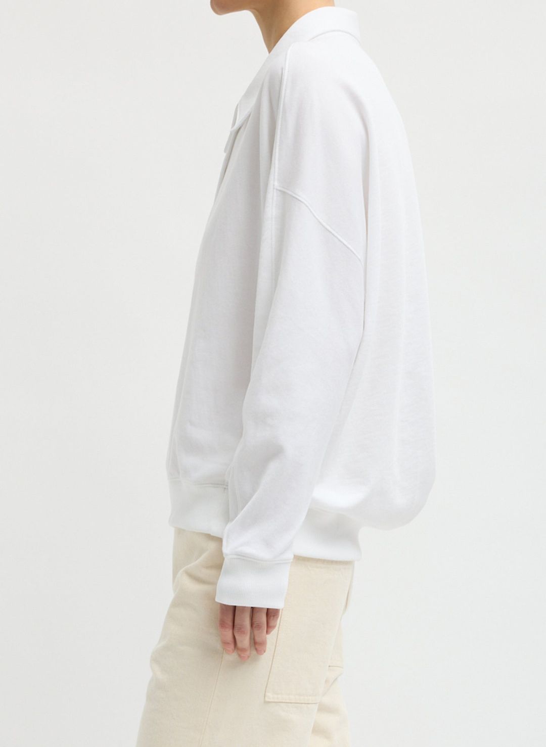 Light Weight Sweatshirting Polo Collar Sweatshirt #2