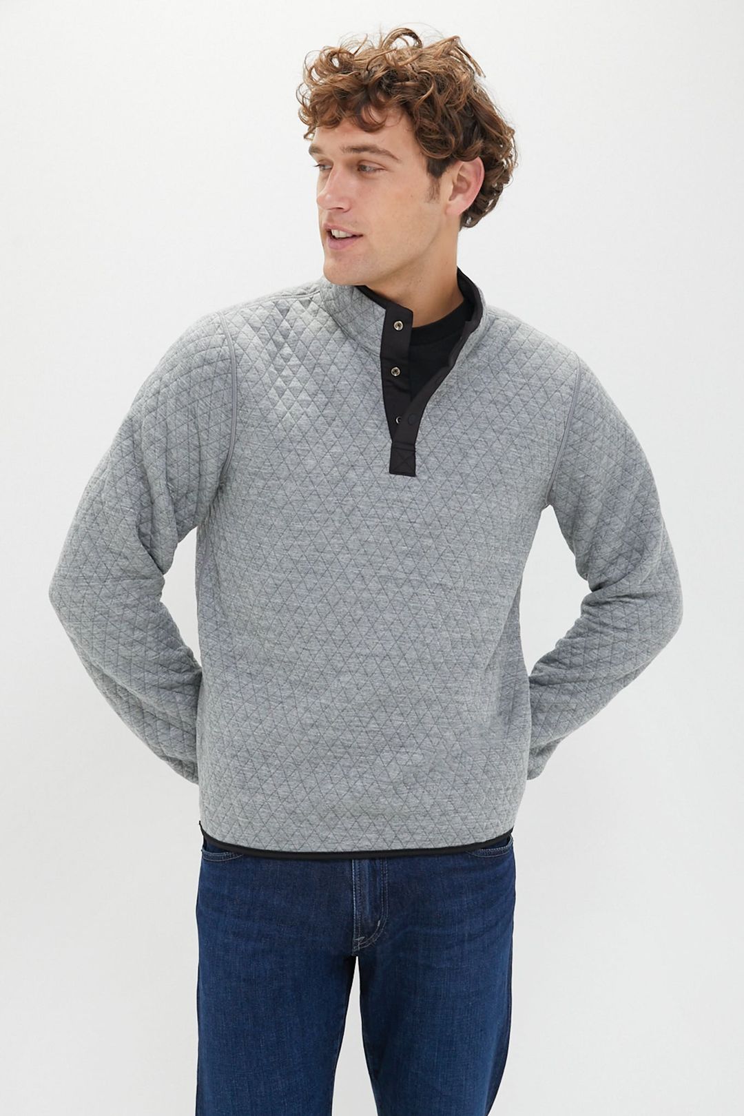 Charcoal Heather Gray Corbet Reversible Pullover #3