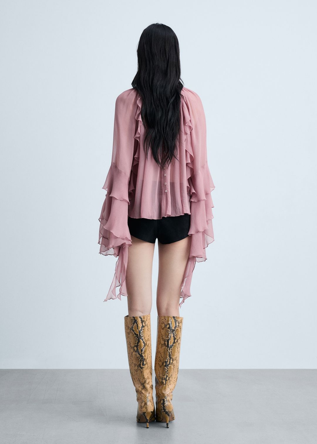 Ruffled chiffon blouse #3