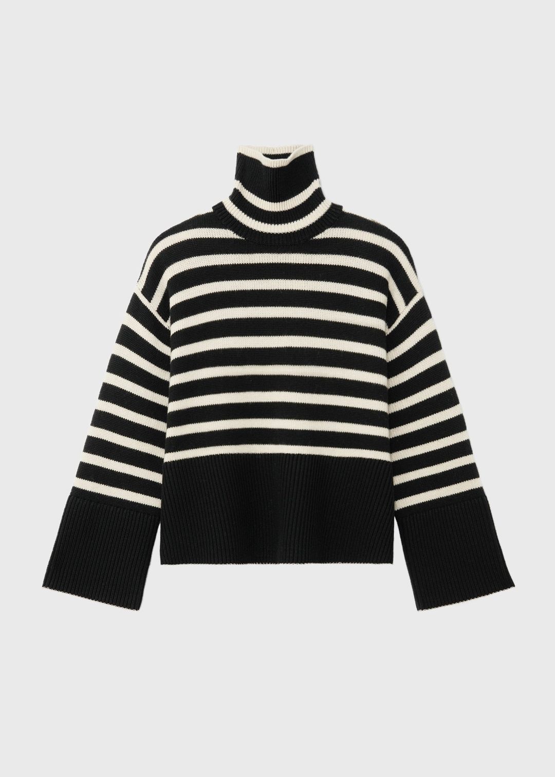 Signature stripe turtleneck black #5