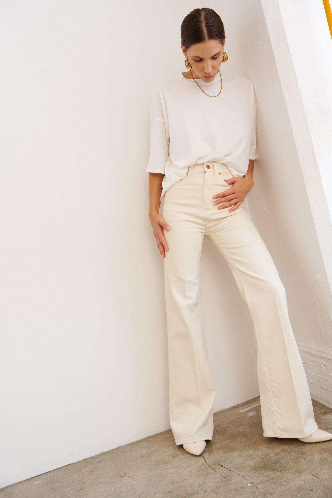 The Crease Jean in Ecru