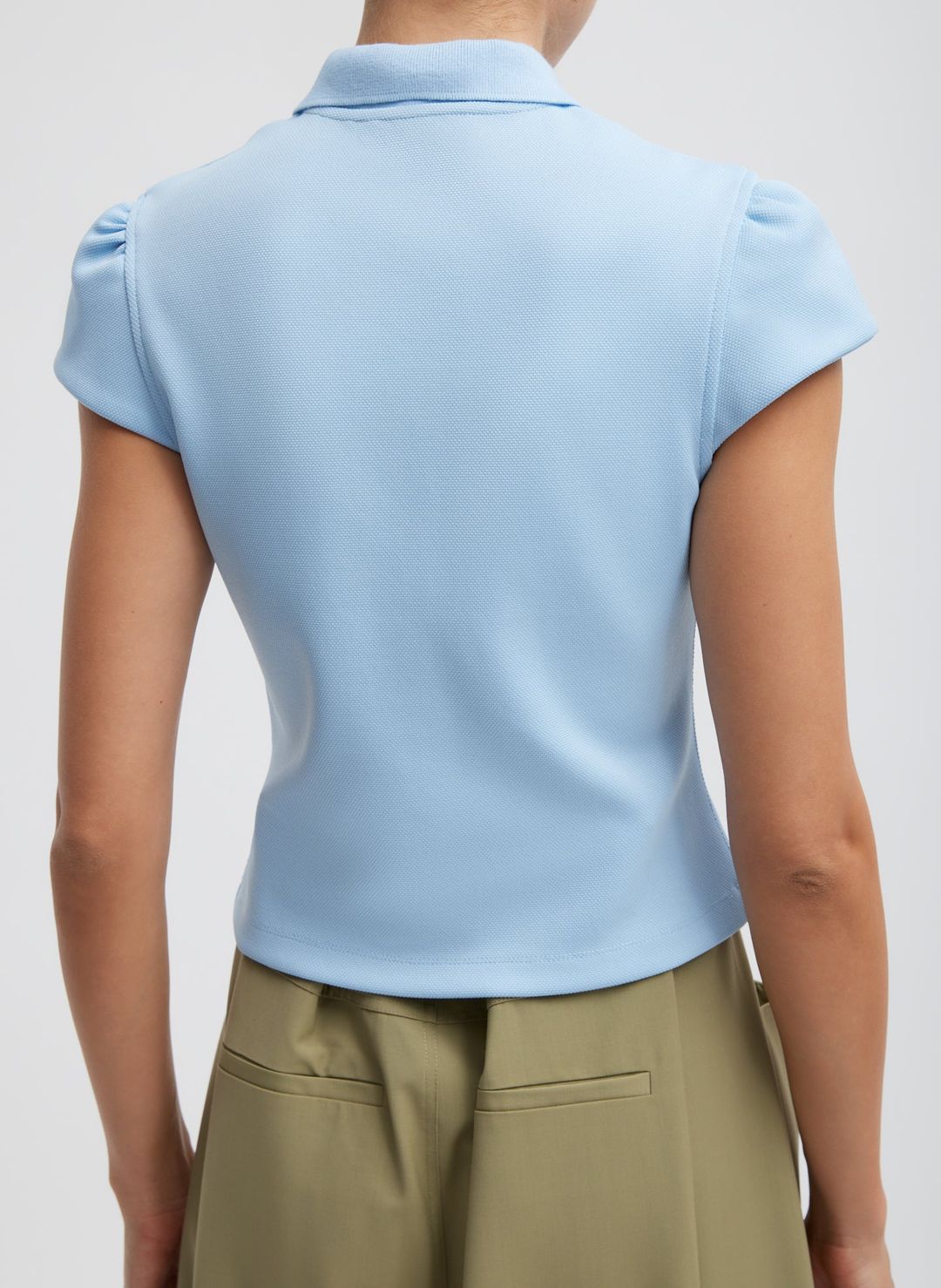 Luxe Pique Shrunken Polo Shirt #3