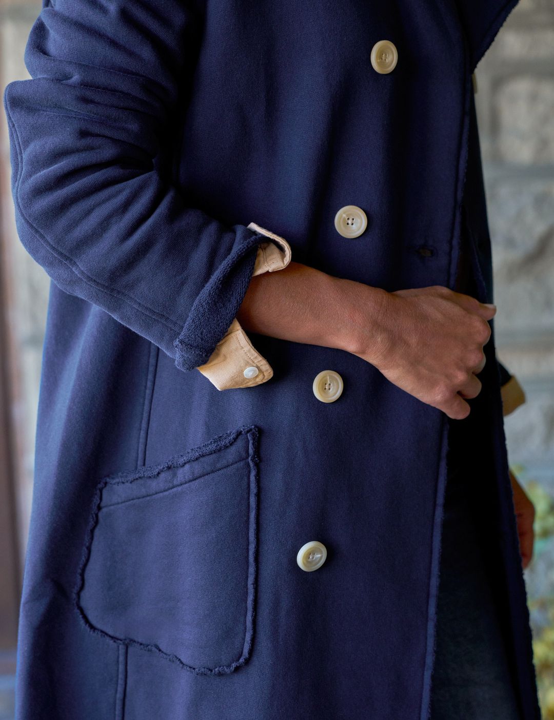 BELFAST TRENCH Classic Navy, Triple Terry #3