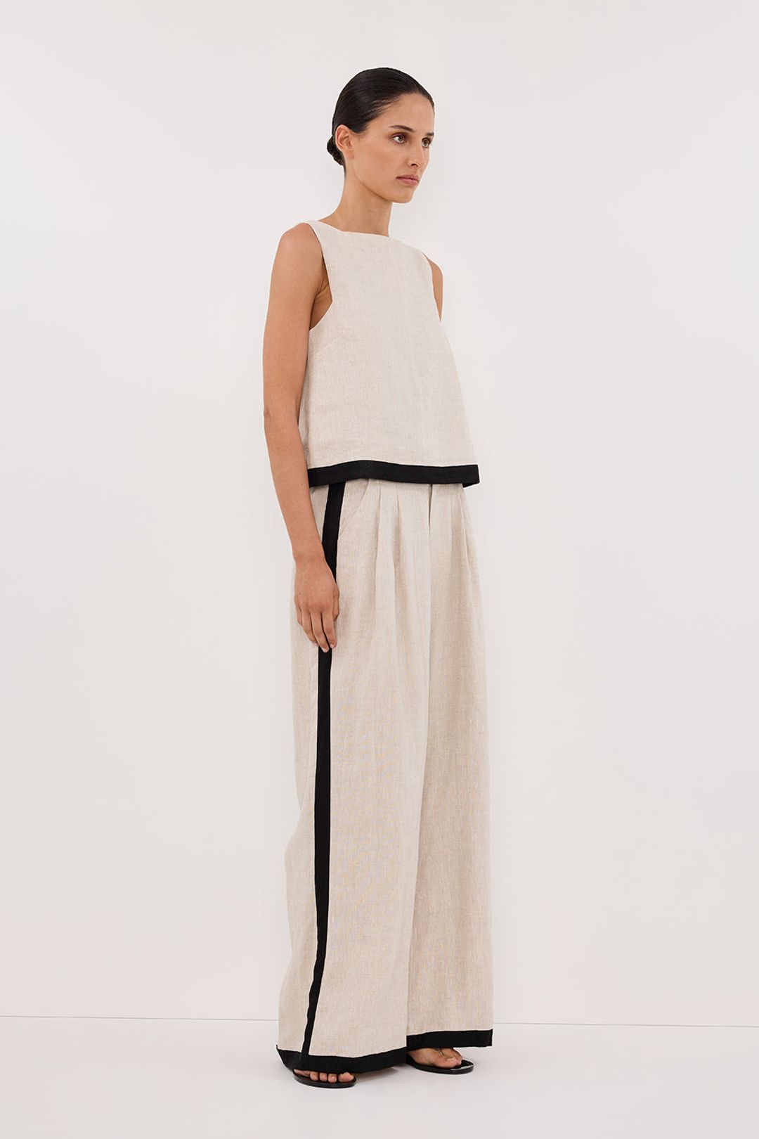 EBONY NATURAL LINEN TOP #3