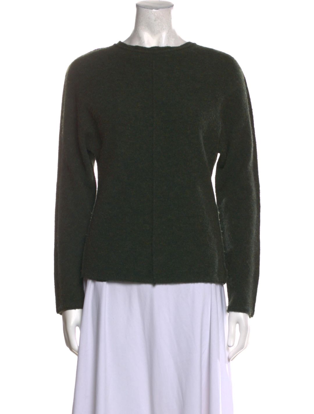 Virgin Wool Bateau Neckline Sweater