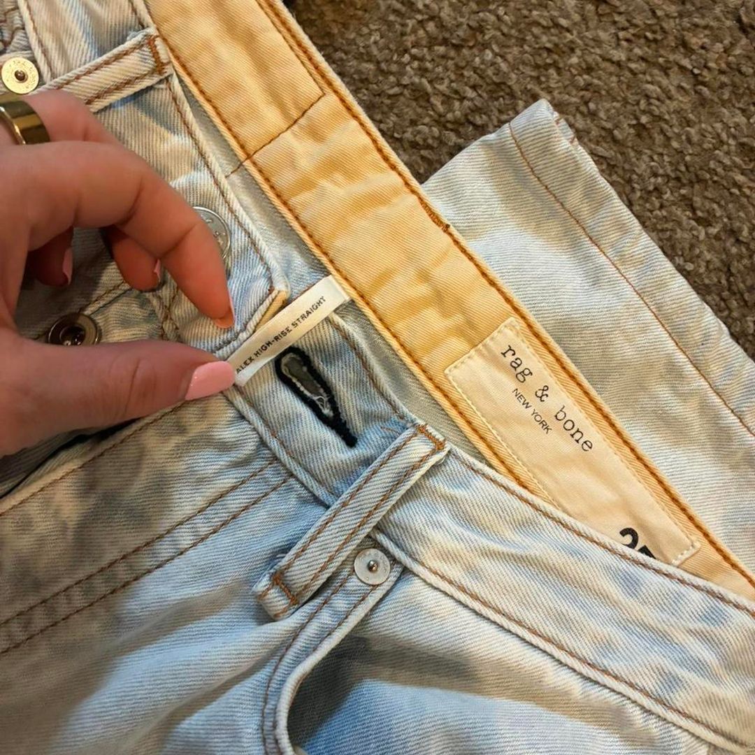 high rise straight jeans