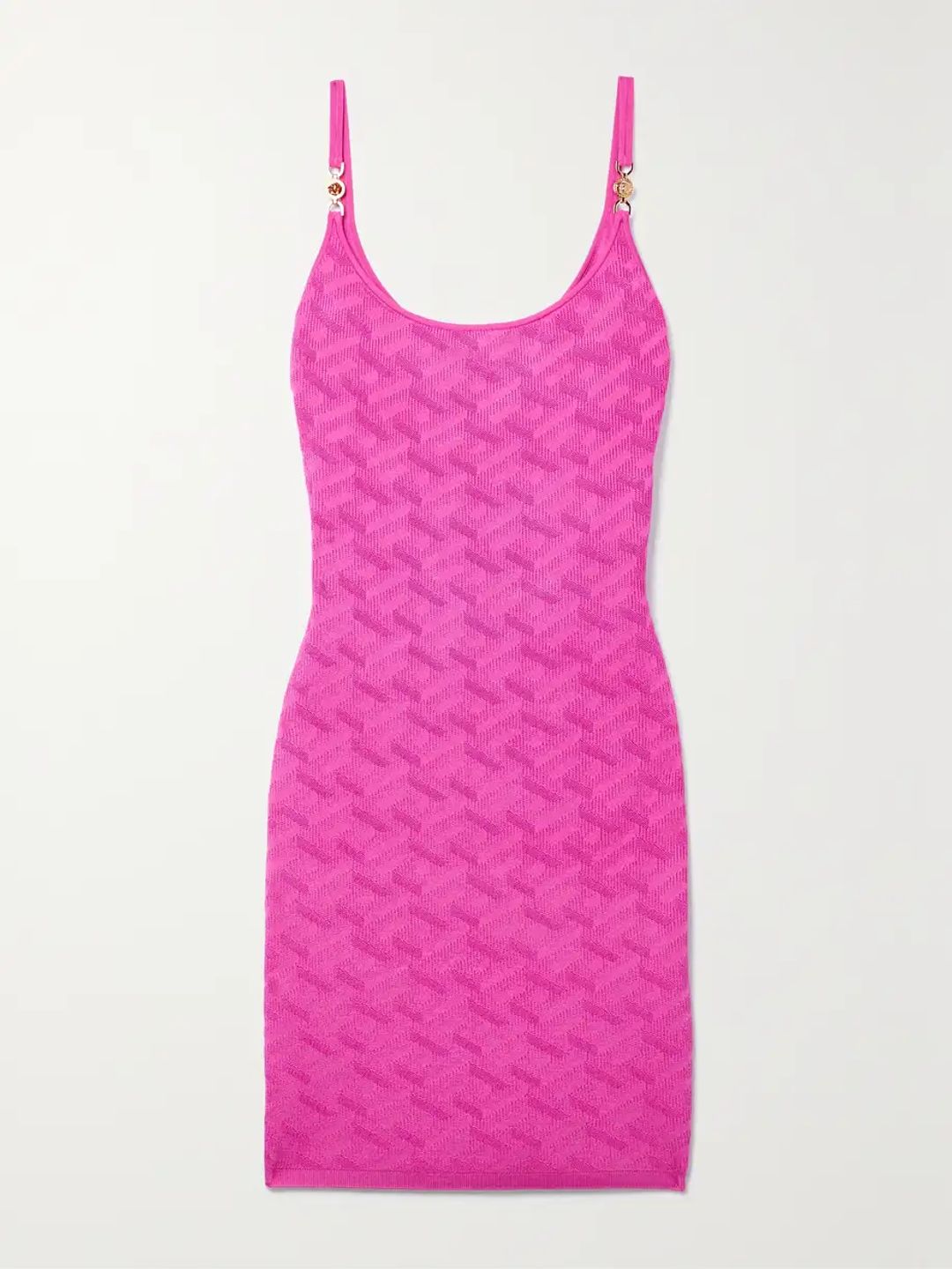 La Greca embellished jacquard-knit mini dress