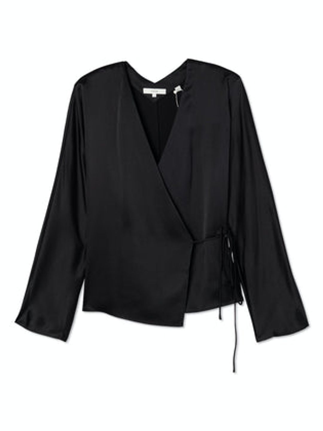 Wrap Tie Silk Blouse
