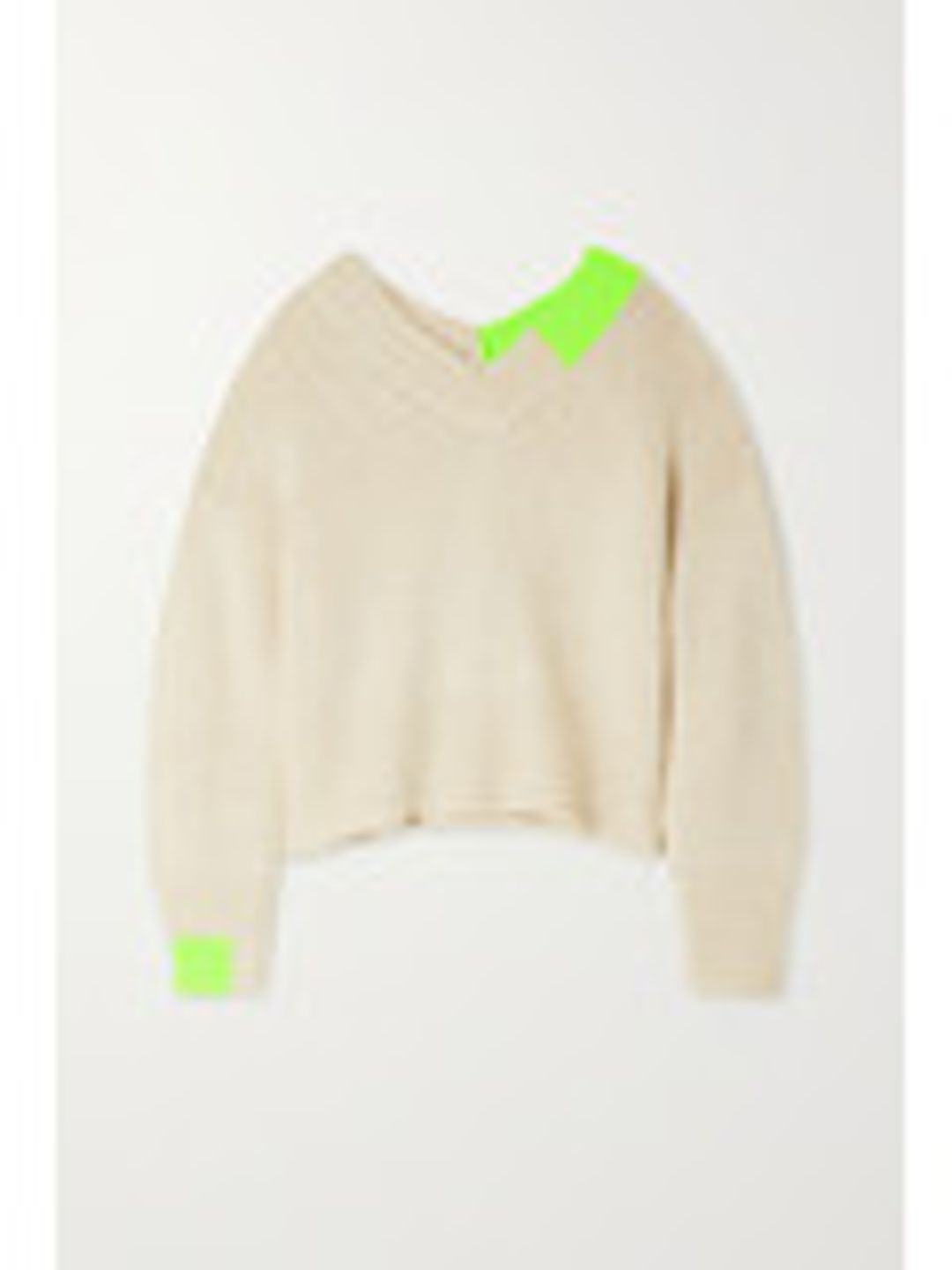 Two-tone knitted sweater