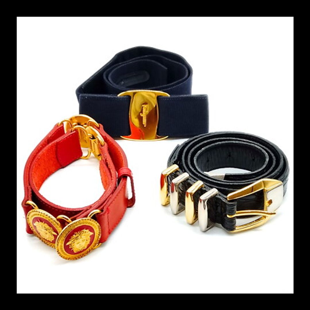Ferragamo Belt Ferragamo Versace Belt 3 set