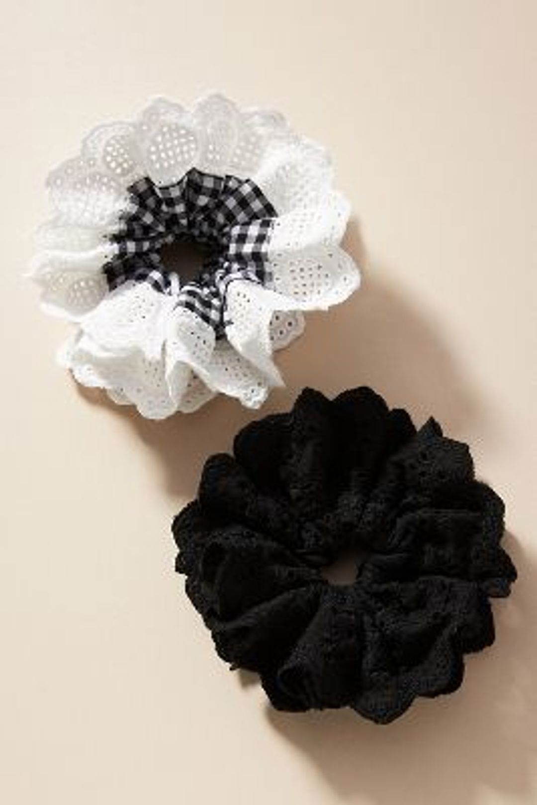 Eyelet Gingham Scrunchies