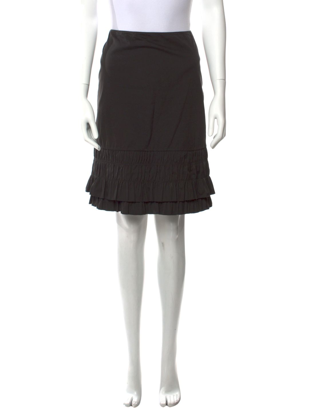 Prada Ruffle Embellishment Knee-Length Skirt