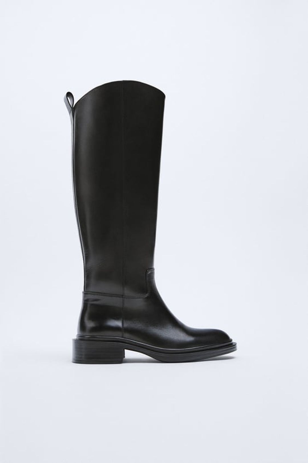 WIDE SHAFT LEATHER BOOTS