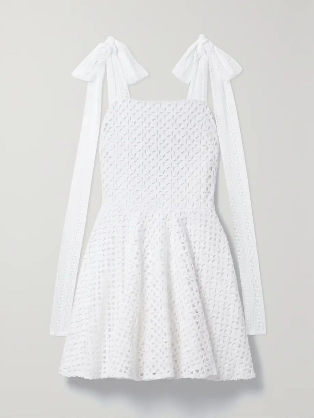 MIGUELINA Lily crocheted cotton mini dress