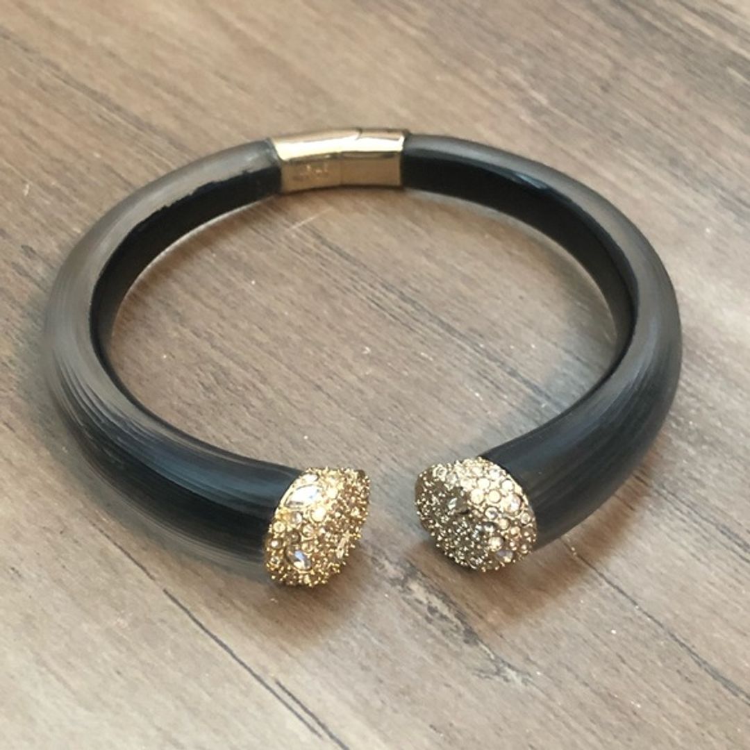 encrusted pave break hinge bracelet