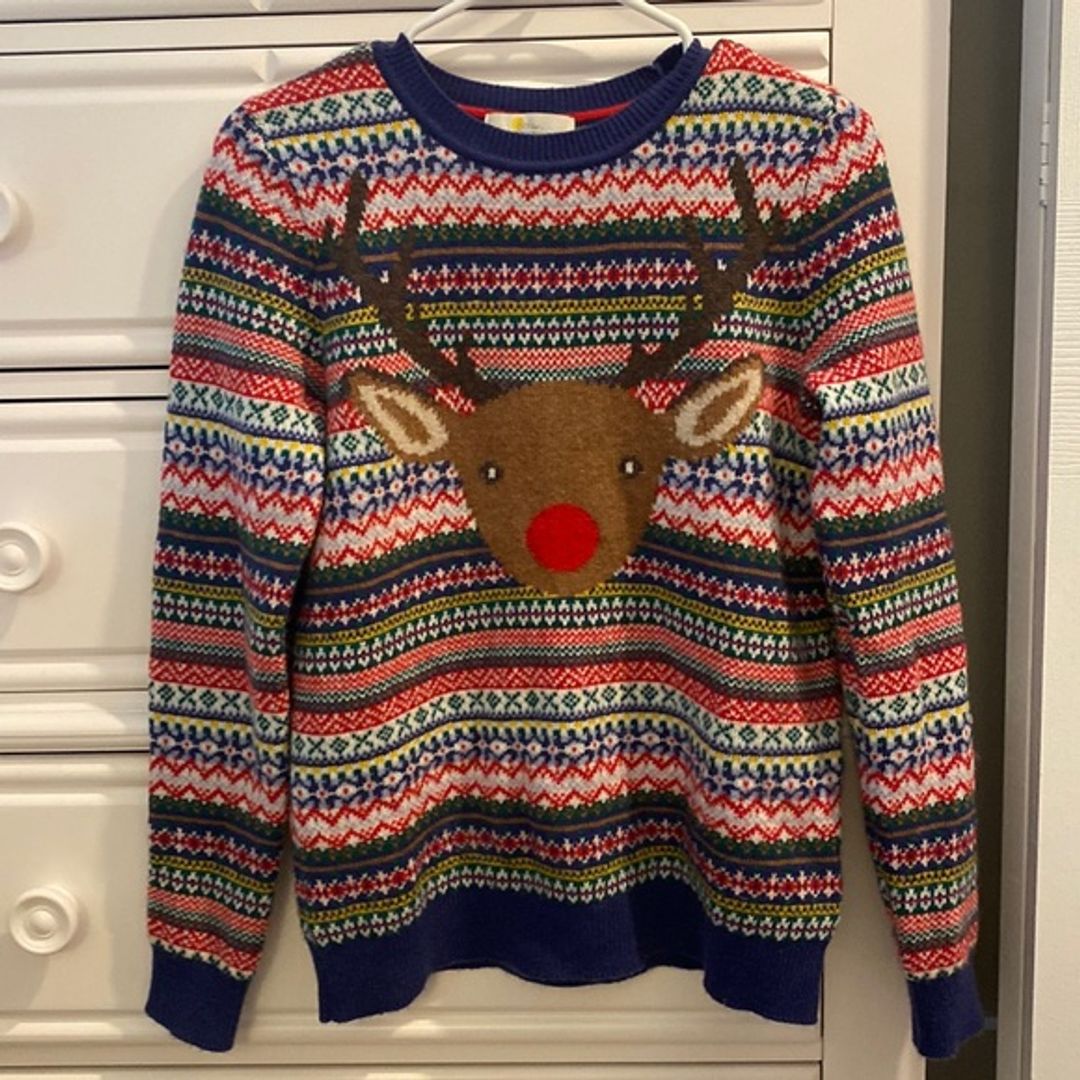 Boden Fairisle Reindeer Christmas Sweater.