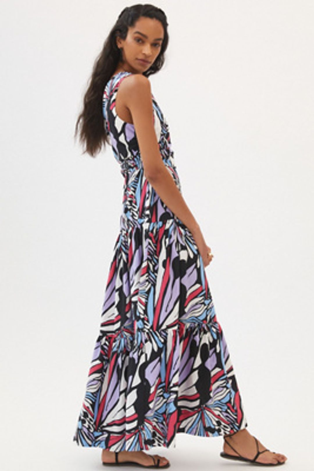 Maeve One-Shoulder Printed Midi Dress