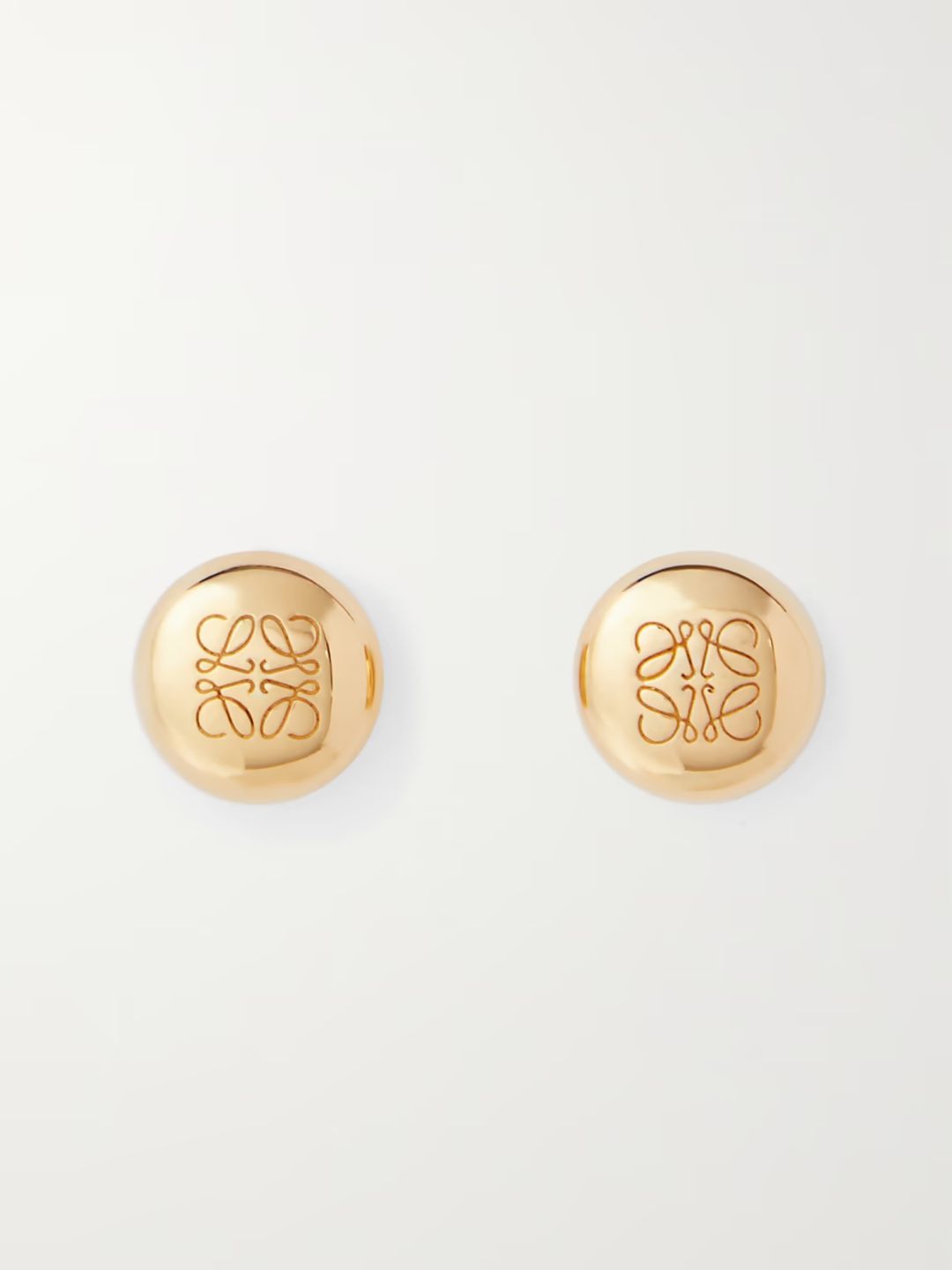 Anagram Pebble gold-plated earrings