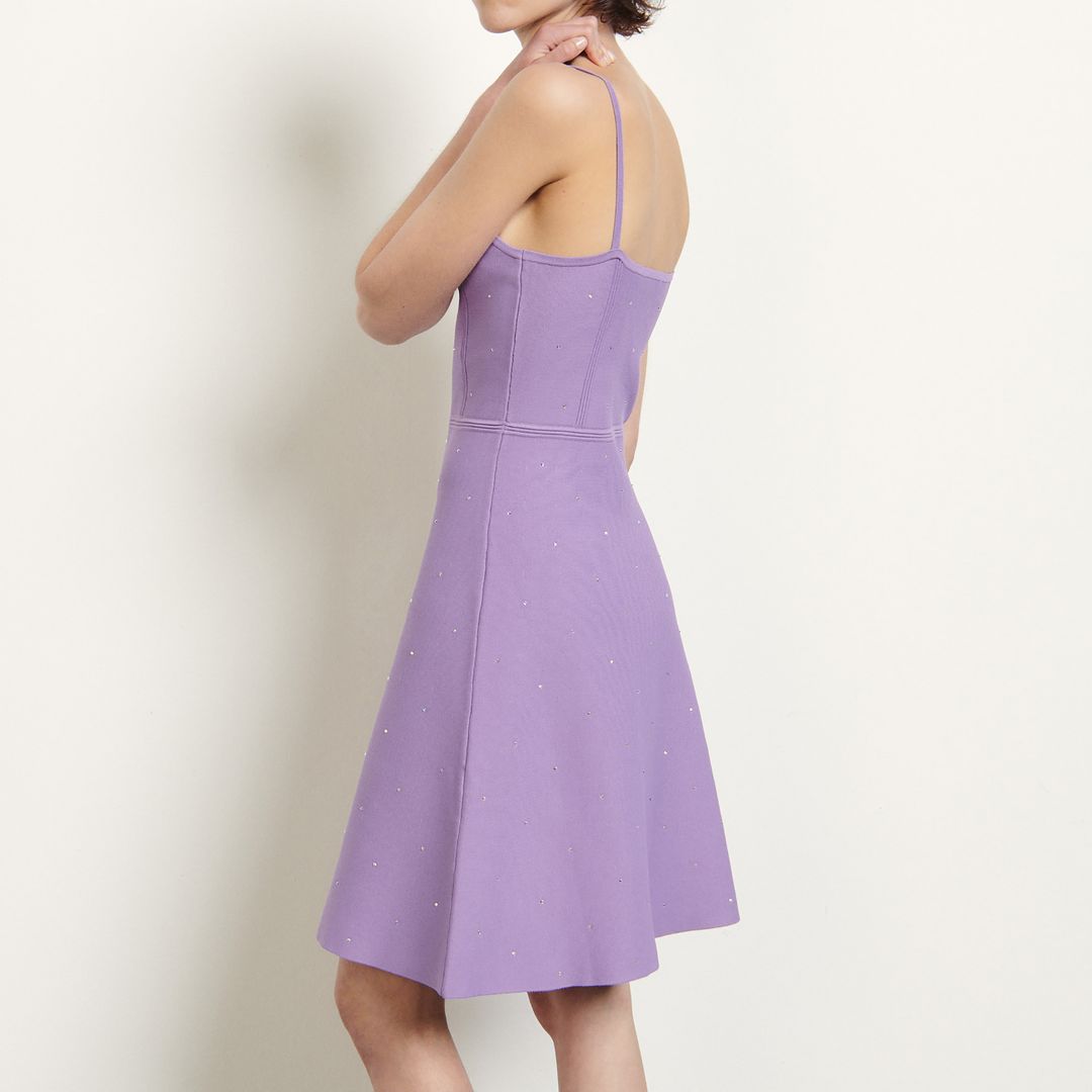 Knitted dress with straps #3