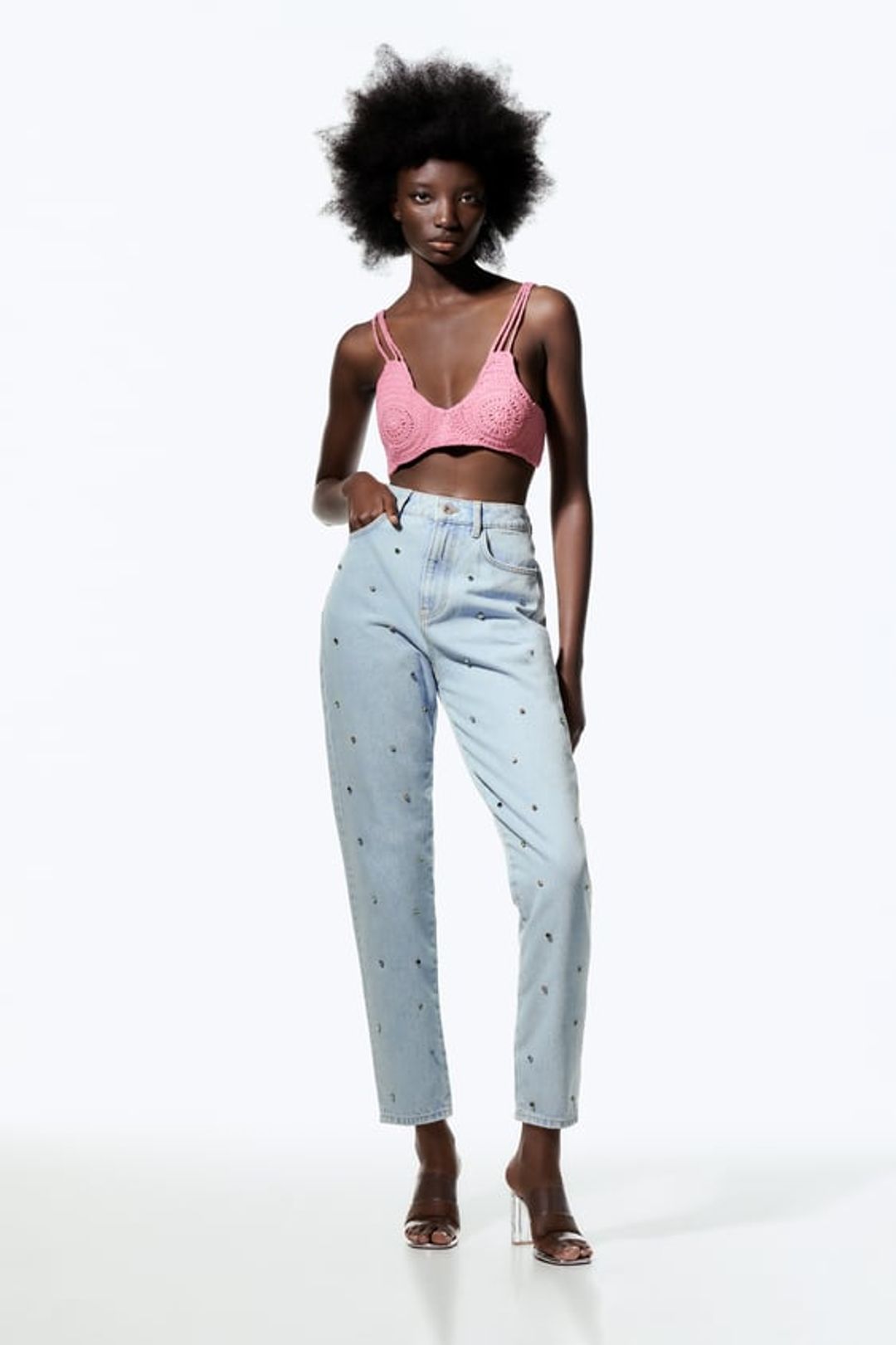 Z1975 BEADED MOM FIT JEANS #2